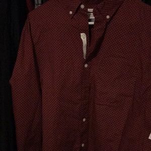 Oldnavy burgundy classic shirt brand new